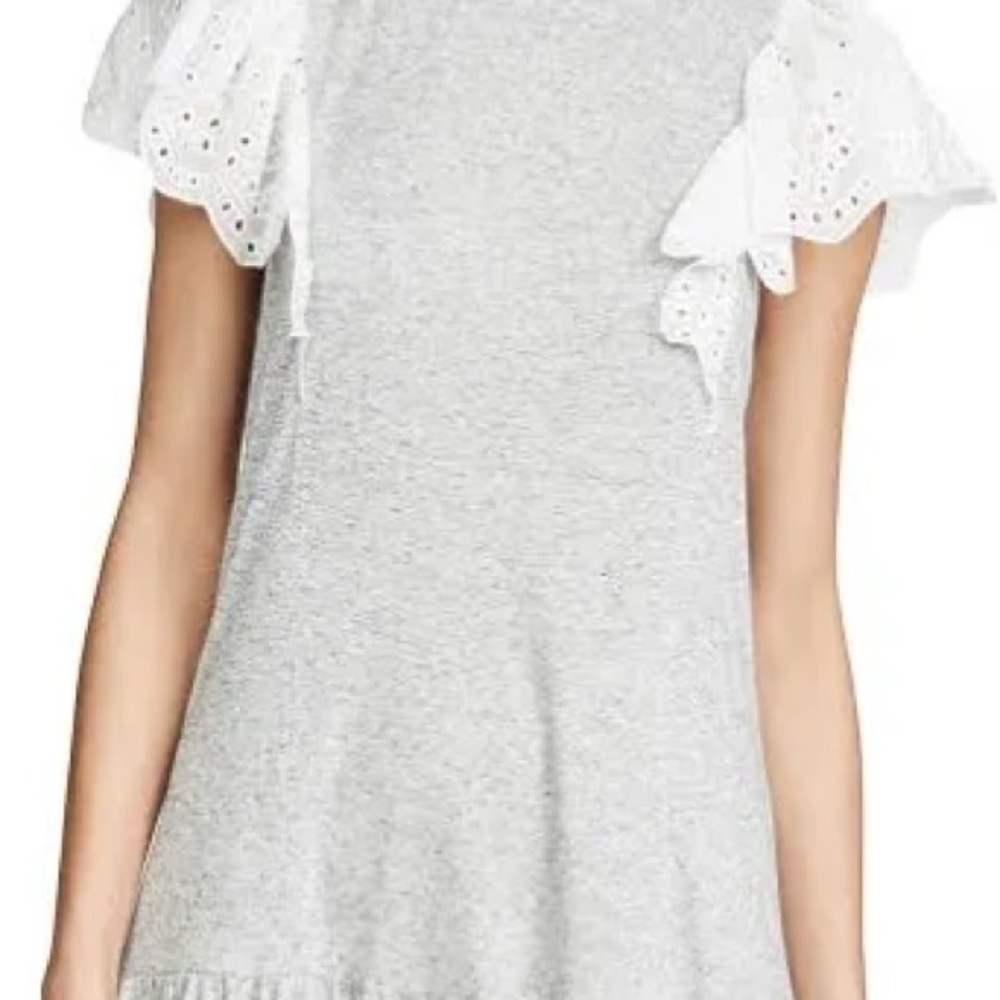 Rebecca Taylor flutter sleeve eyelet jersey dress - Picture 4 of 4